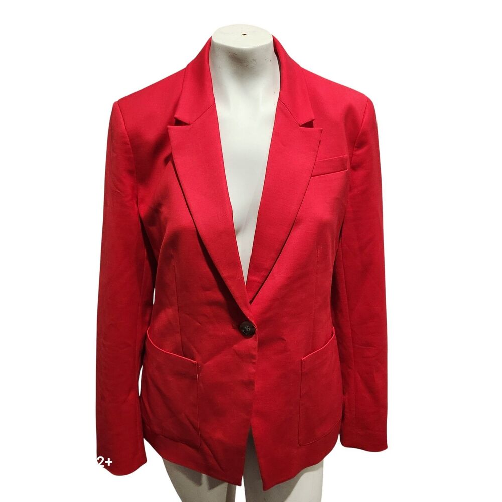 J. Crew Helena Blazer 10T Red Career Preppy Tailored Office Chic Jacket